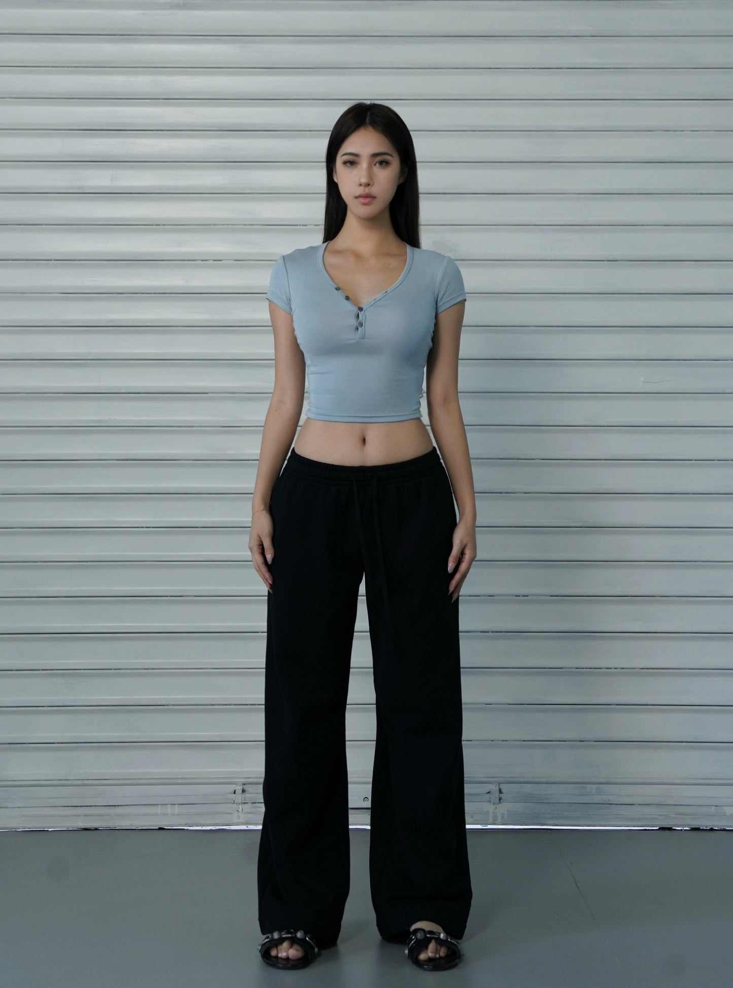 Loose-fit Drawstring Straight-leg Athletic Pants