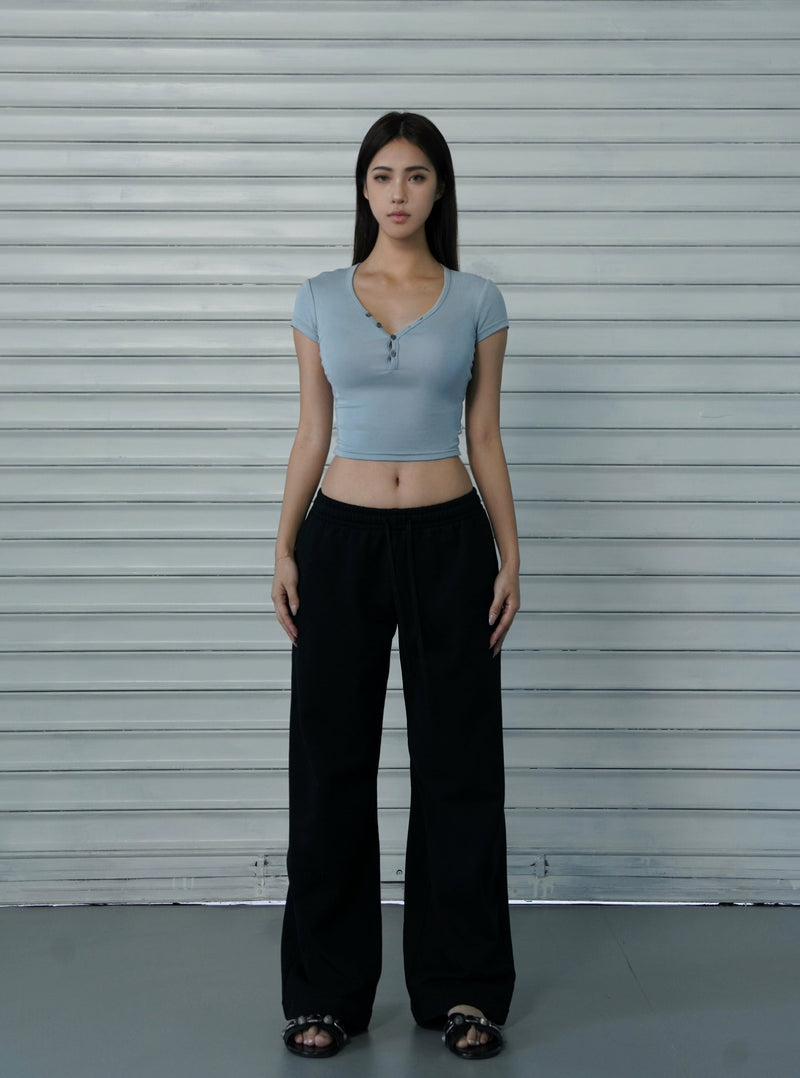 Loose-fit Drawstring Straight-leg Athletic Pants
