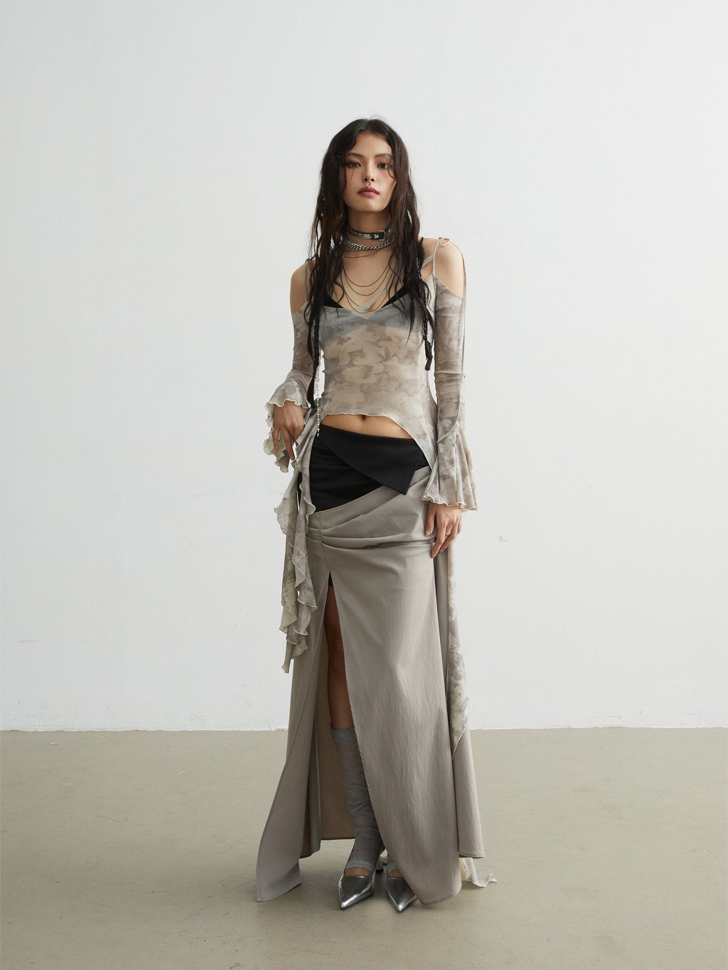 Ethereal Off-shoulder Ruffle Blouse