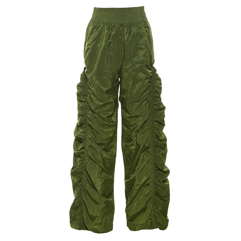 High-waist Pleated Wide-leg Pants