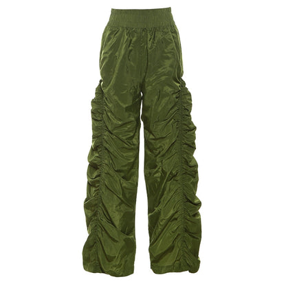High-waist Pleated Wide-leg Pants