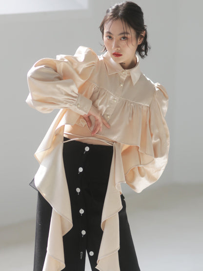 Frilled Long Sleeve Blouse