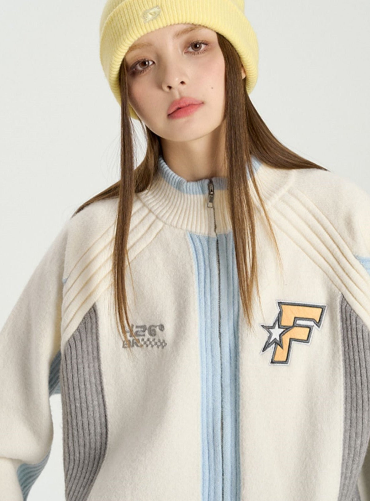 Street Racing Stitched Sweater Coat