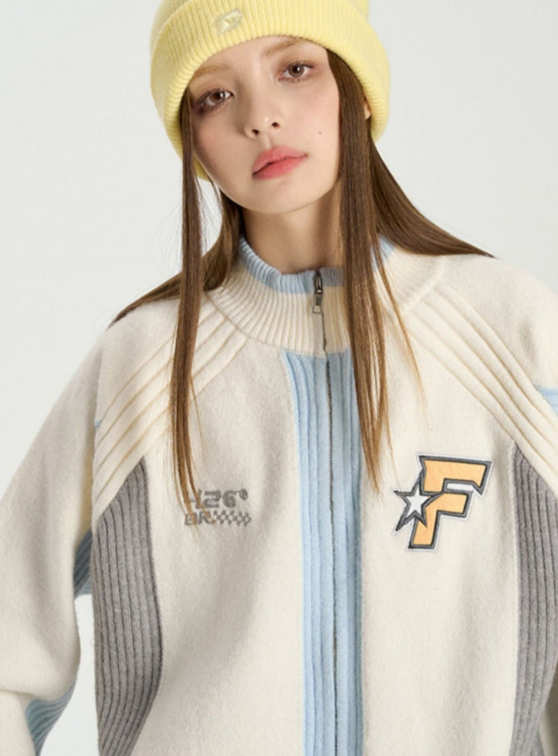Street Racing Stitched Sweater Coat