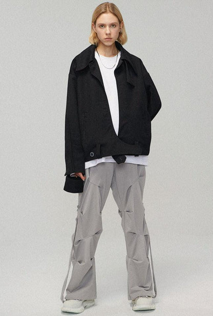 Geo-sculpt Wide-leg Pants