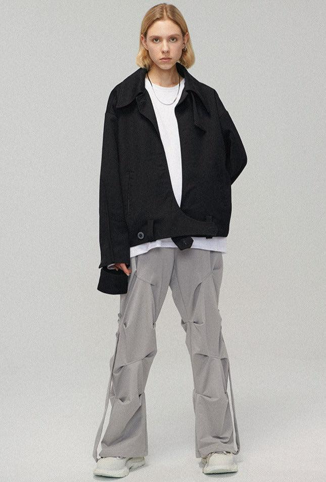 Geo-sculpt Wide-leg Pants