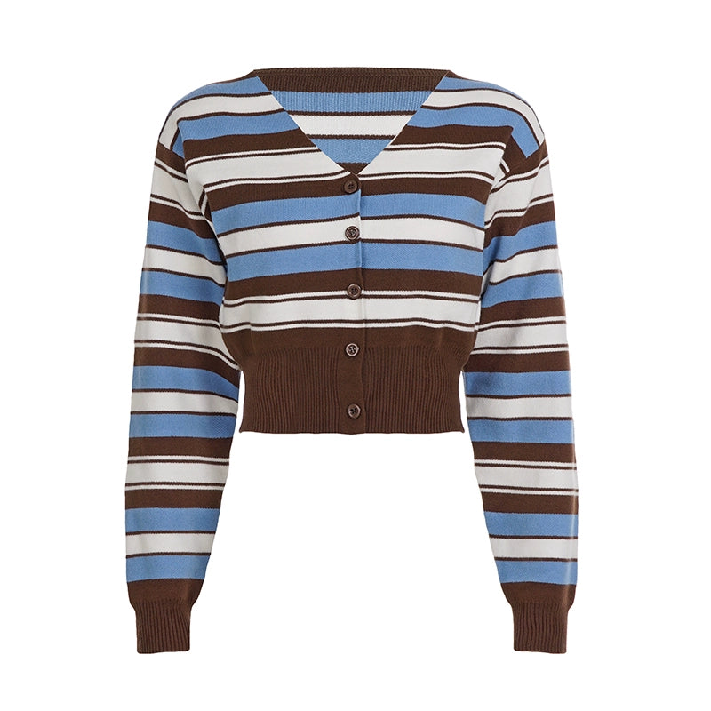 Blakelynn Striped Button Cardigan