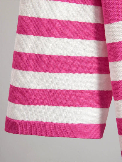 Rose Red – Striped Tank Fitted Two-piece Set