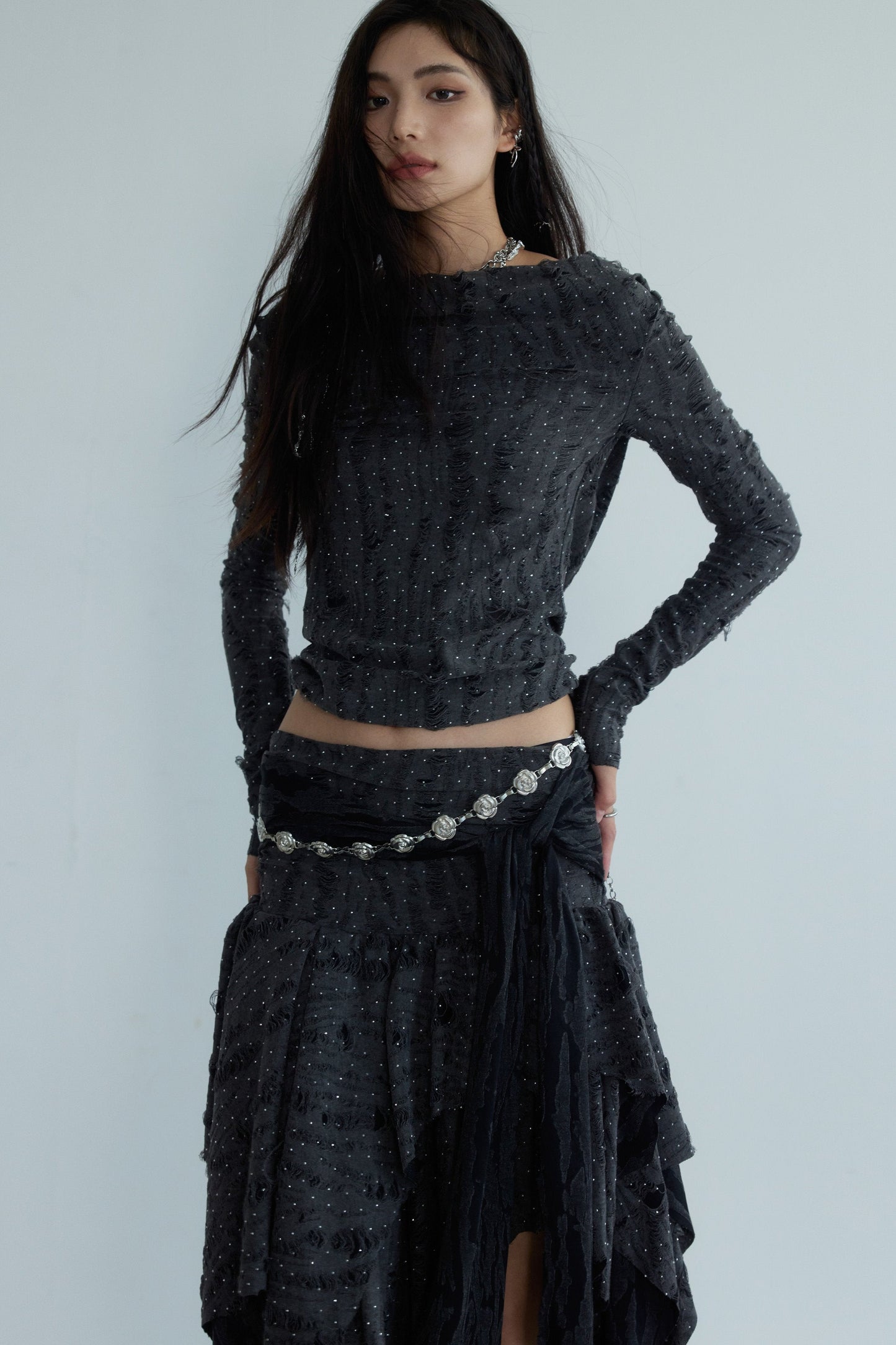 Midnight Starfall Gypsy Skirt