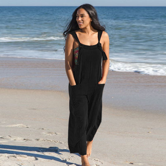 Clothing Summer Loose Strap Jumpsuit Suspender Trousers