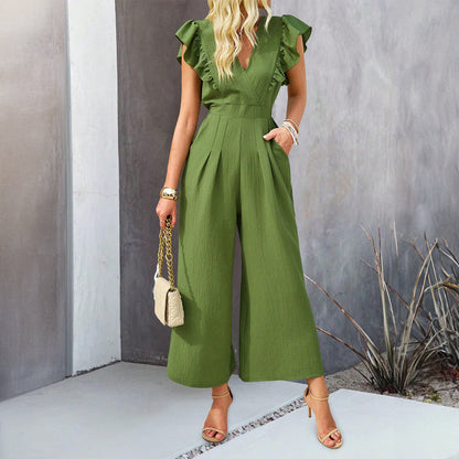 Clothing Spring Summer Color Top Jumpsuit