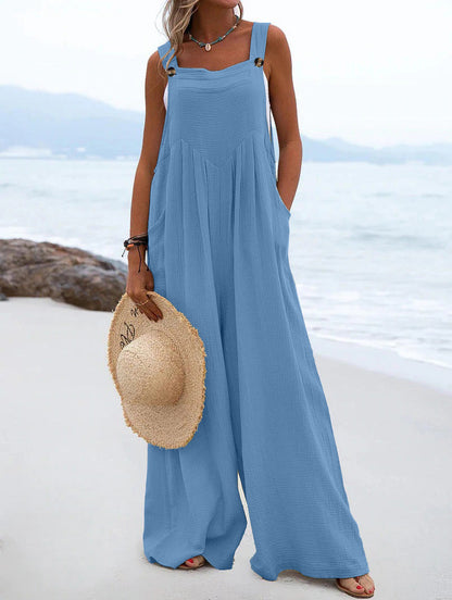 Clothing Summer Jumpsuit Color Wide Leg Jumpsuit