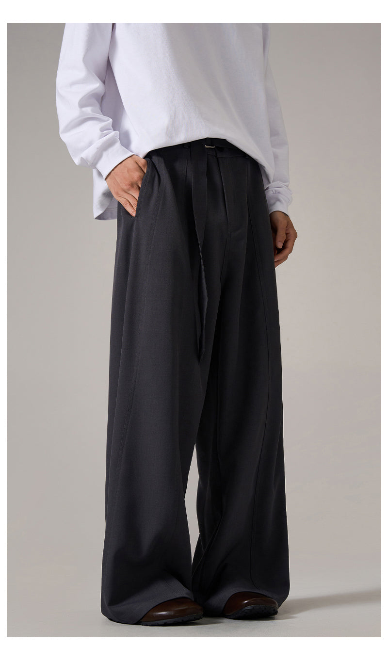 Brown Relaxed Wide Leg Pants