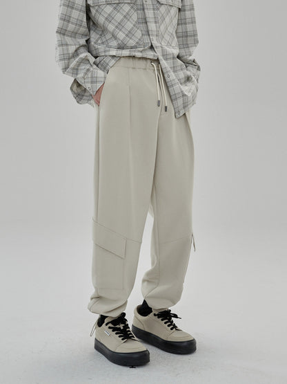 Draping Drawstring Cargo Pants