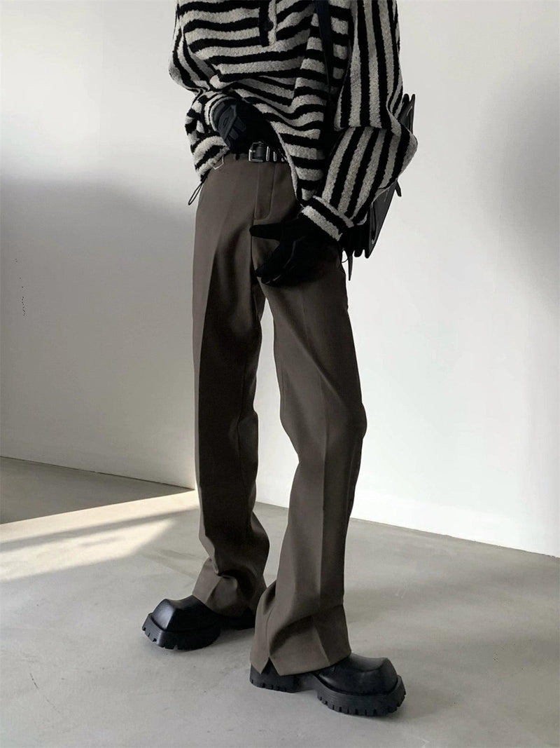 Black Straight-leg Classic Pants