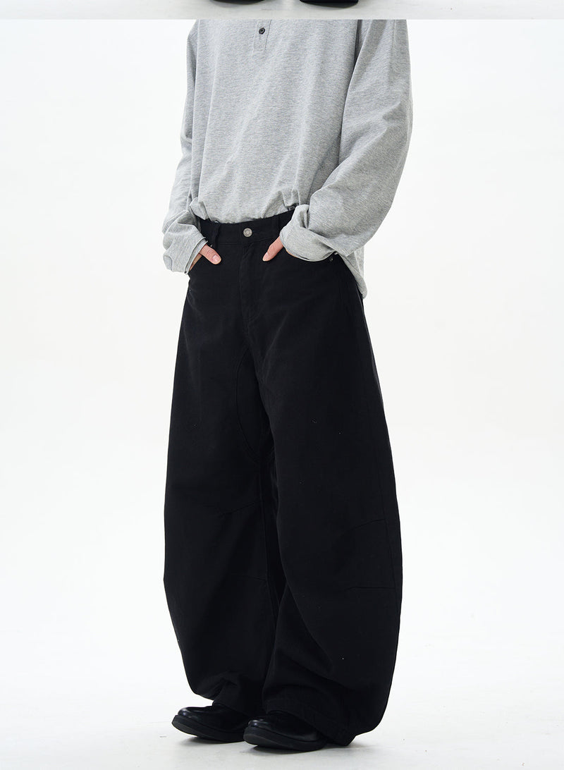 Brown Skater Wide Leg Pants