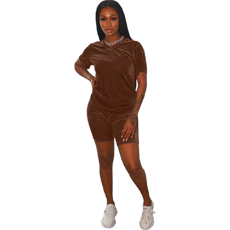 Clothing Velvet Suits Two-piece Set Romper