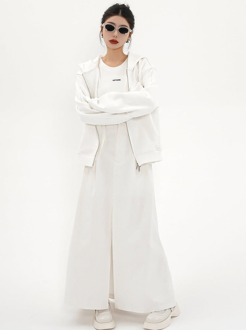 Oversized Zip-up Hoodie - Relaxed Fit Sweatshirt Jacket