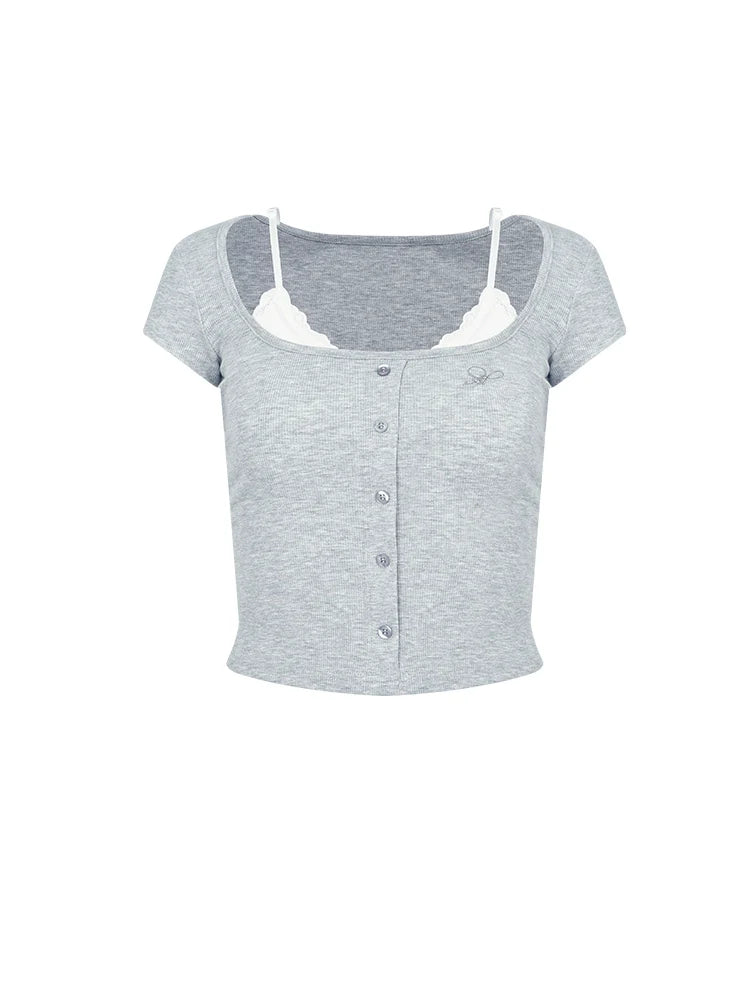 Lace Patchwork T-shirt