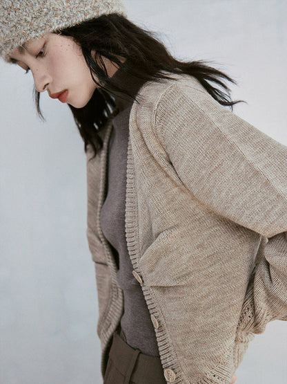 Pointelle Knit Cardigan