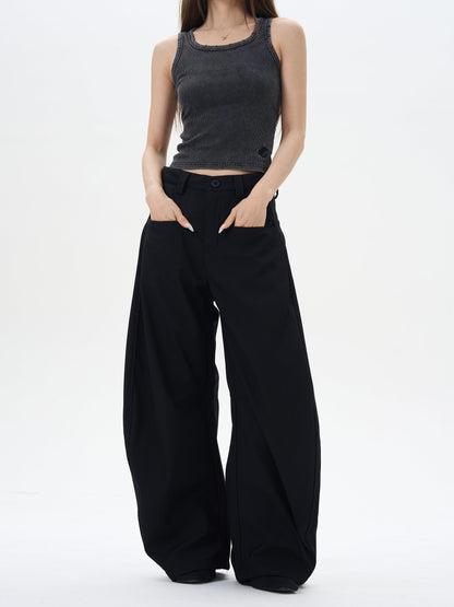 Black Wide-leg Palazzo Pants