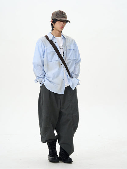 Charcoal Baggy Street Cargo Pants