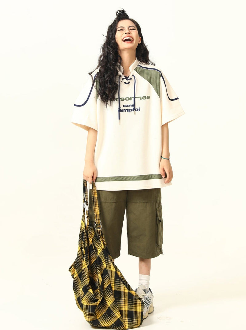 Sport Lace Mesh American T-shirt