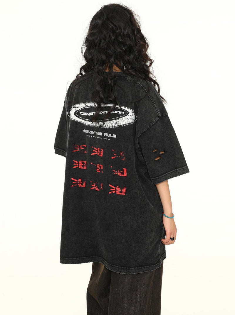 Uloose Distressed Oversized T-shirt