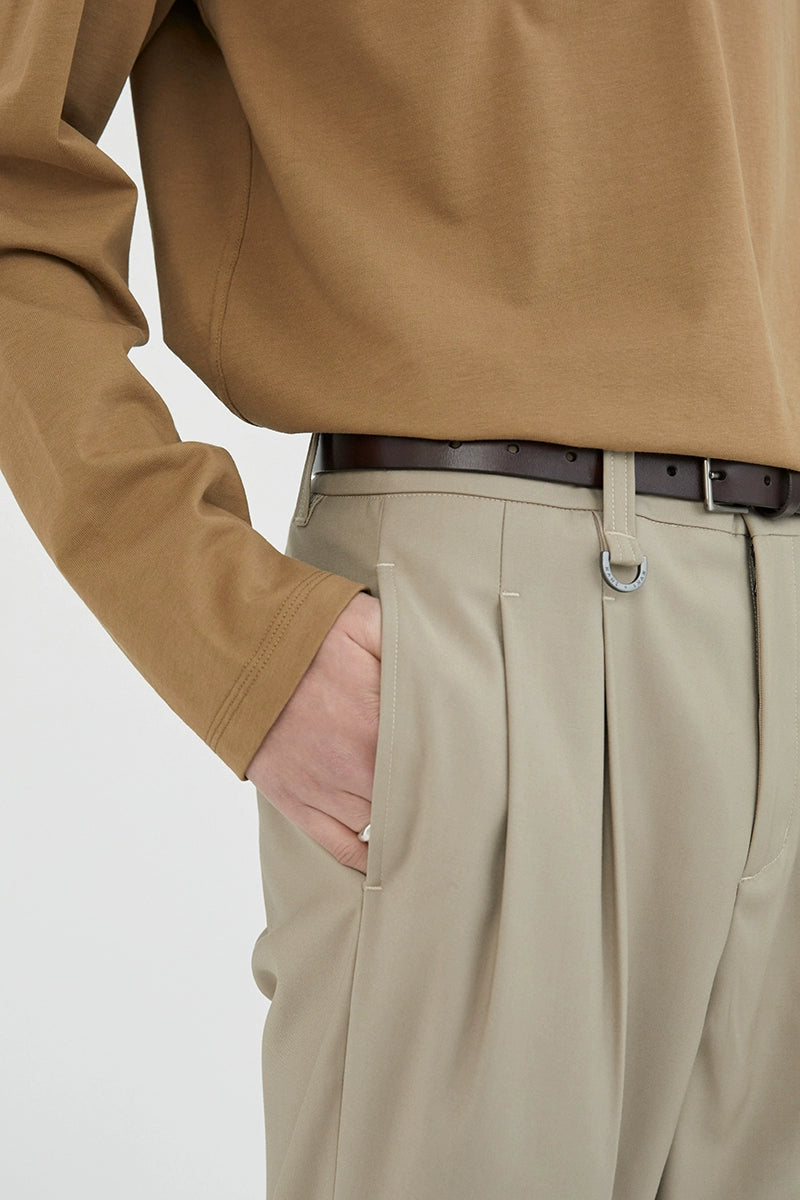 Double-pleated Comfort Dress Pants