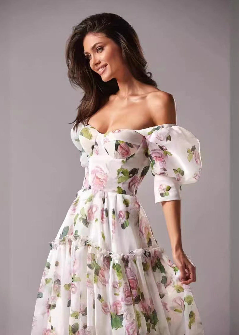 Rosalie Charm - Off-shoulder Maxi Dress