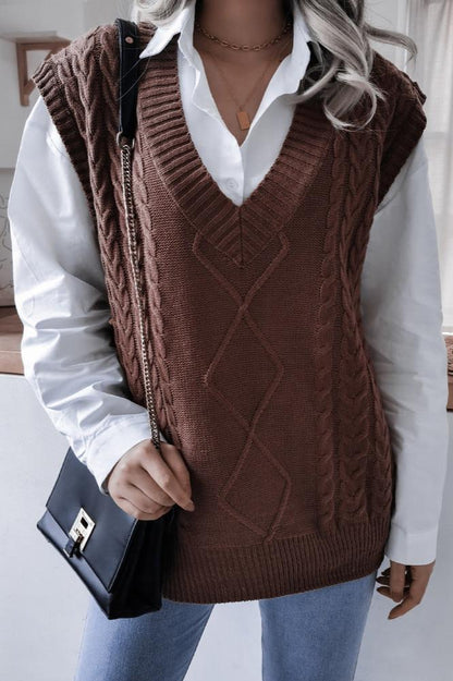 Color Geometric Sweater Vest