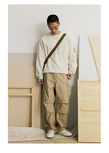 Straight-leg Multi-pocket Loose Pants