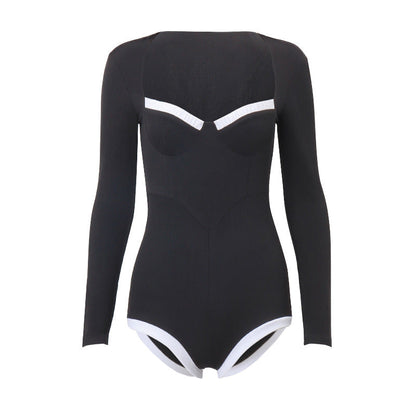 Clothing Autumn Slim Waist Long Sleeve Jumpsuit