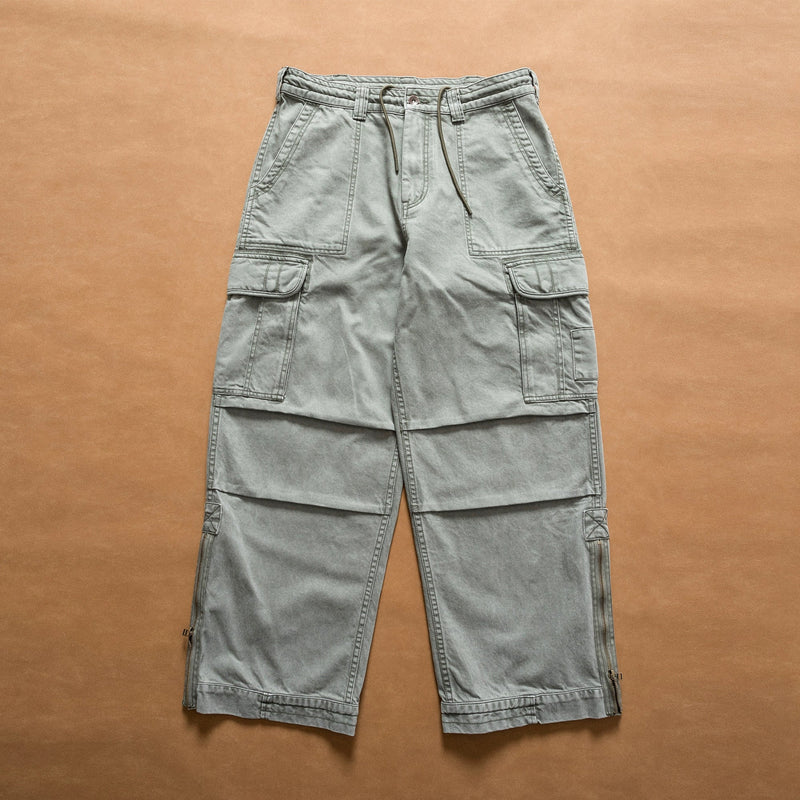 Gray Utility Cargo Pants