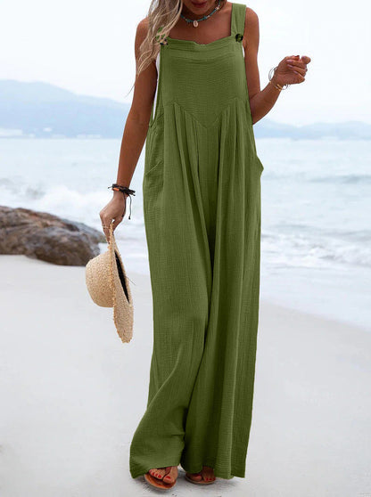 Clothing Summer Jumpsuit Color Wide Leg Jumpsuit