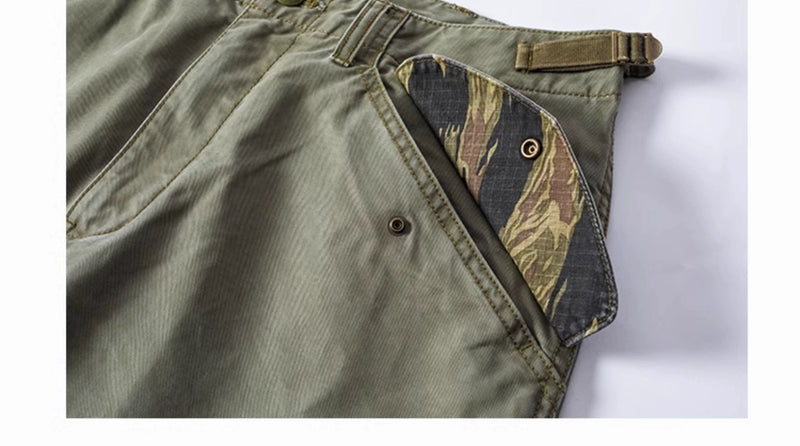 Multi-pocket Retro Patchwork Cargo Pants