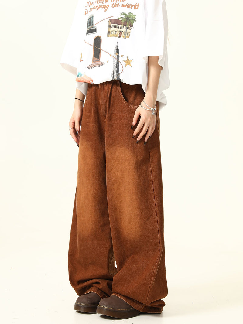 Denim Wide Leg Pants
