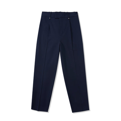 Elastic Waist Wide-leg Cropped Pants