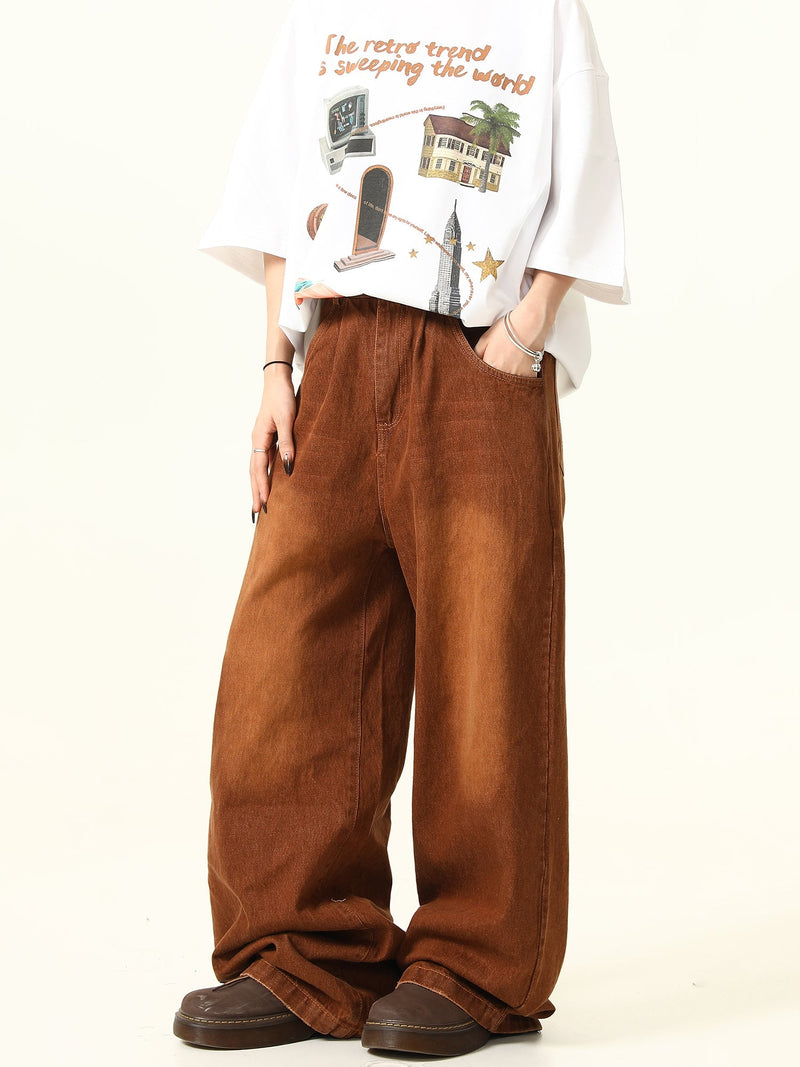 Denim Wide Leg Pants