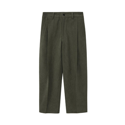 Relaxed Wide-leg Slightly Stretchy Cropped Pants