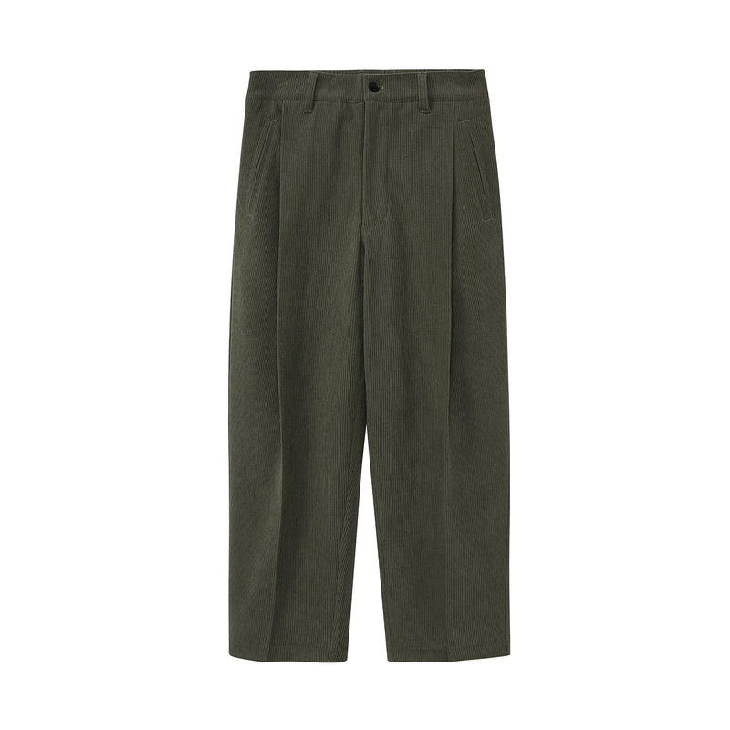 Relaxed Wide-leg Slightly Stretchy Cropped Pants