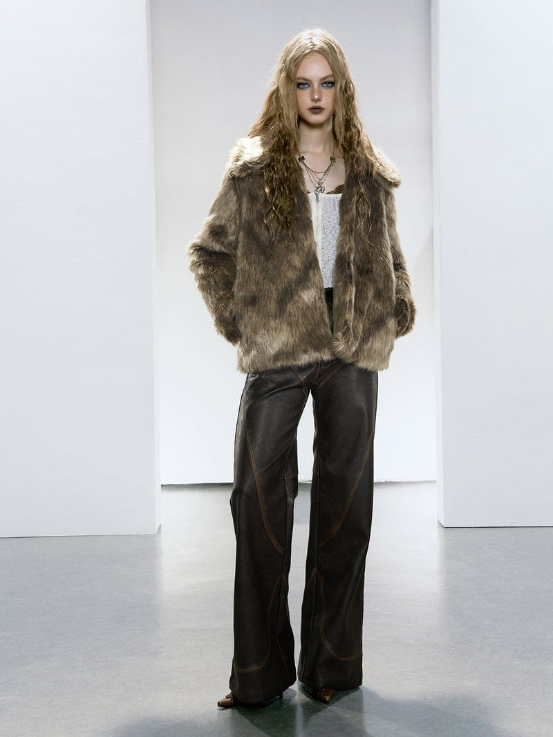 Eco- Fur Short Coat