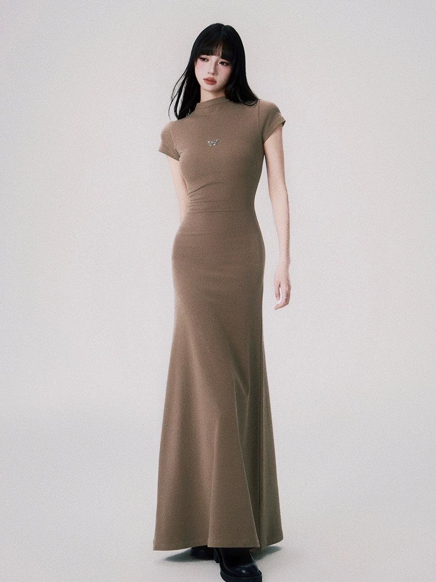 Luluswings Butterfly Emblem Fitted Maxi Dress - Evening Gown