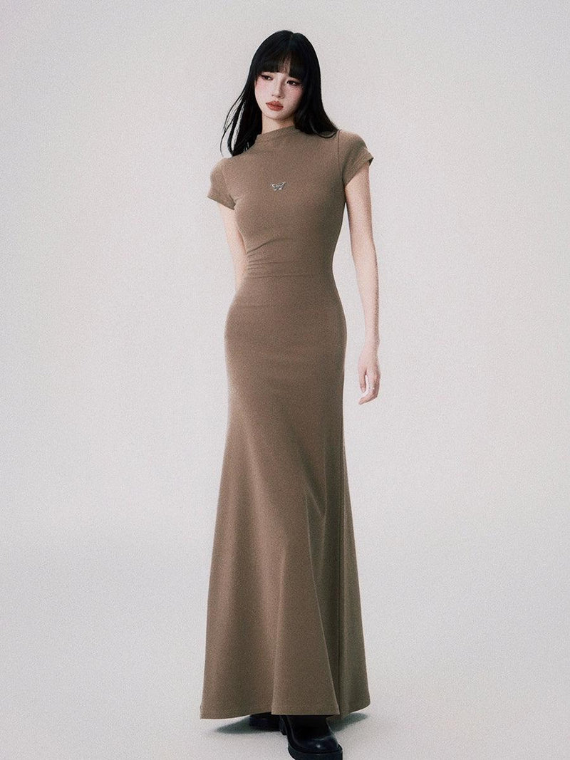 Luluswings Butterfly Emblem Fitted Maxi Dress - Evening Gown