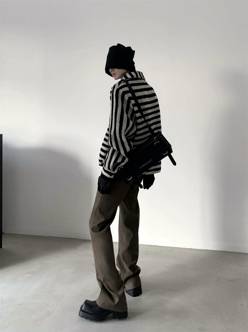 Black Straight-leg Classic Pants
