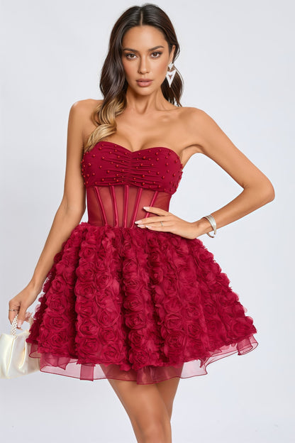 Gage 3d Mesh Puffy Mini Dress