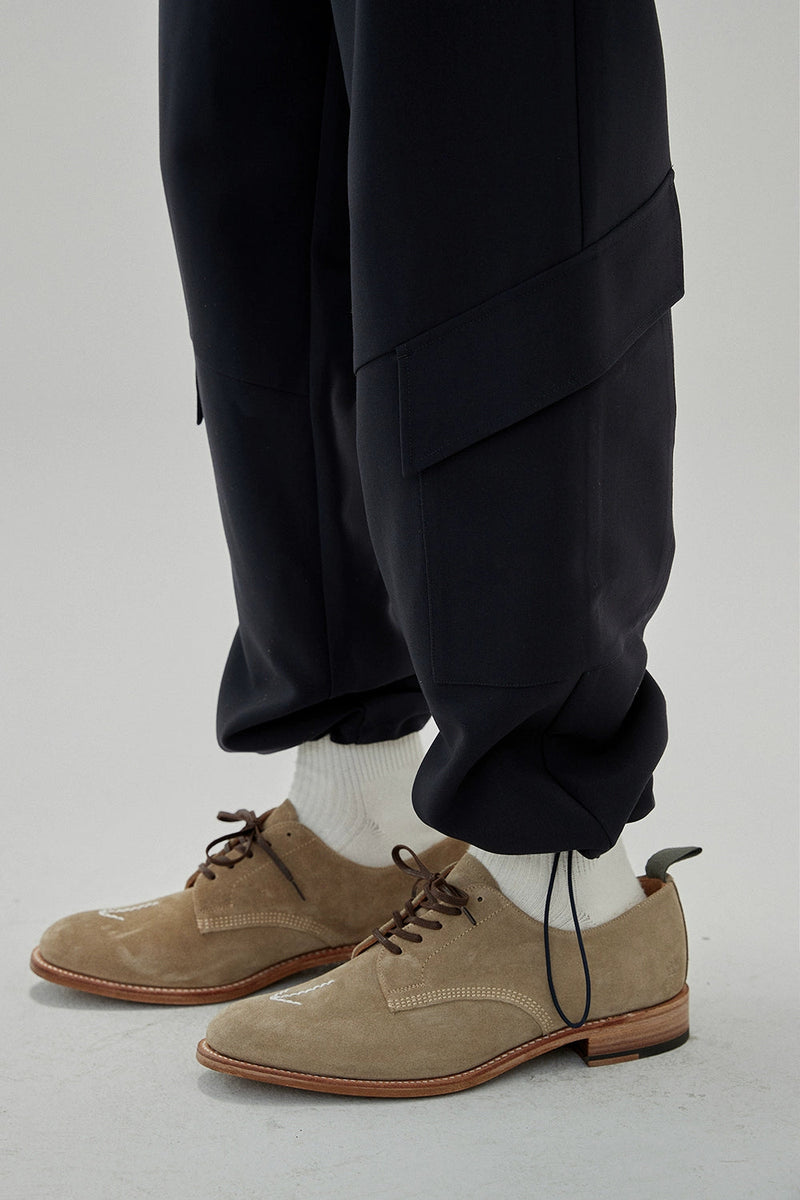 Draping Drawstring Cargo Pants