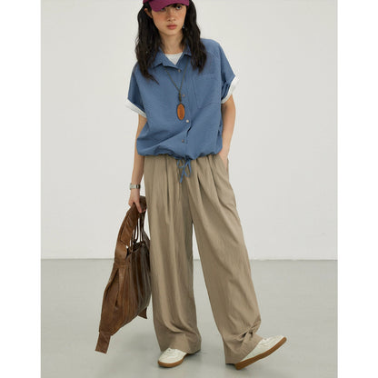 Octopusme Relaxed Fit Wide-leg Pants