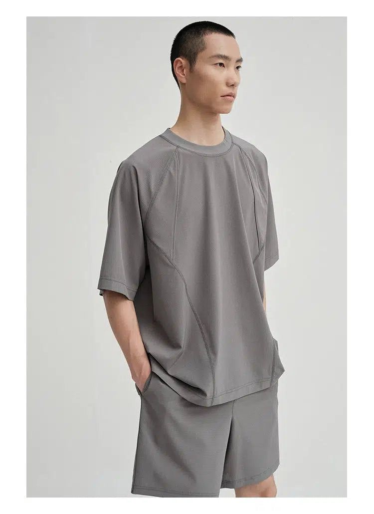 T-shirt & Shorts Set With Neat Seams
