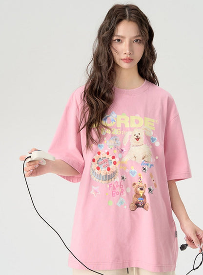Assorted Cake Pattern T-shirt